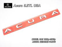 UA4UA5インスパイア.セイバー【ACURA】アキュラ3.2TL純正USエンブレム-リアACURA文字/USDM北米仕様USAホンダ米国INSPIRE.SABERトランク中央_画像1