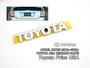 プリウスNHW20【TOYOTA】トヨタPRIUS純正USエンブレム-リアTOYOTA文字/USDM北米仕様ハイブリッドHYBRIDバックドア用メーカーバッジ米国USA