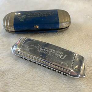 [ Germany made Vintage ]HOHNER( horn na-) harmonica C style ChromonicaⅠDELUXE a440 case attaching 