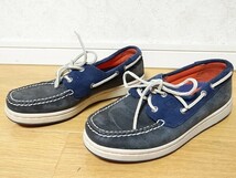 中古 SPERRY TOPSIDER スペリートップサイダー CUP COLLECTION メンズ 7M レザー スニーカー デッキシューズ ローシューズ_画像3