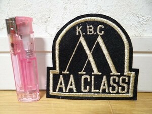 希少 新品 80年代 ビンテージ K.B.C AA CLASS パッチ 刺繍 ワッペン レトロ 当時物