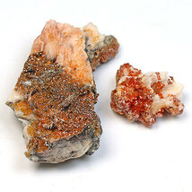 〔D361-12〕バナジナイト(褐鉛鉱) モロッコ産 Vanadinite 2個 鉱物原石【メール便不可】_画像1