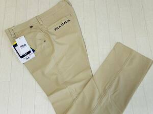 新品★フィラ ゴルフ FILA GOLF 多機能ポケット 吸汗速乾 ストレッチ テーパードパンツ★春夏★ベージュ★w86★送料185円