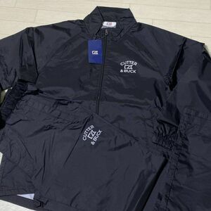  new goods * Cutter&Buck CUTTER&BUCK men's rainwear top and bottom set / black / size L