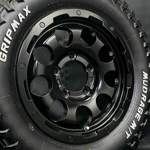 21年製深溝美品★195/80R15 MUD RAGE M/T&社外ホイール 4本 №240319-S1 ジムニーシエラ 5.5J +5 5H 139.7/ブラック*マッド*ホワイトレターの画像10