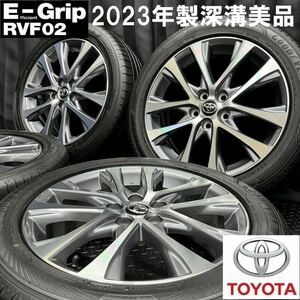 23年製深溝美品★225/50R18 GOODYEAR EfficientGrip RVF02＆トヨタ 50系後期エスティマ純正ホイール 4本 №B240329-B3 C-HR/114.3*18インチ