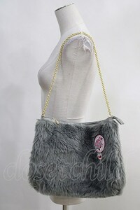 Katie / FUR bag グレー H-24-02-26-072-LO-BG-KB-ZH