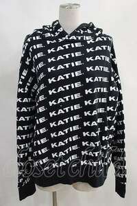 Katie / KATIE LOGO FAB BIG HOODIE 黒 H-24-02-26-061-LO-TO-KB-ZH