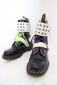 Dr.Martens （Getta Grip） / JOSKA STUD ブーツ UK6（約25cm） ブラックｘホワイト O-24-02-29-2035-PU-SH-YM-OS