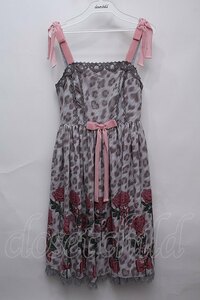 Angelic Pretty / Rebecca Leopardジャンパースカート グレー S-24-02-29-024-AP-OP-AS-ZS