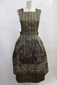 Jane Marple / Regimental stripe dormitory skirt オーカー H-24-01-07-005-JM-OP-KB-ZT001