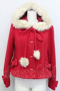 Angelic Pretty / COAT Heart Chan with a hood coat red T-24-03-03-004-AP-CO-SZ-ZT-C025