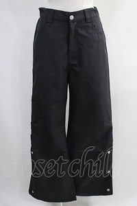 NieR Clothing / 軽量×裾ボタン付きARRANGE WIDE PANTS 黒 H-24-03-01-003-PU-PA-KB-ZH