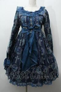 Angelic Pretty / Milky Crossワンピース 紺 S-24-03-12-050-AP-OP-AS-ZS