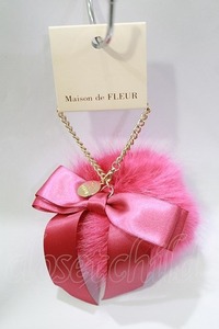 Maison de FLEUR / ポンポンバッグチャーム ピンク H-24-03-12-068-LO-ZA-NS-ZH