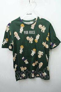 PINK HOUSE / キューピー総柄Ｔシャツ グリーン S-24-03-17-017-LO-TO-UT-ZS