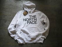 新品 L/ノースフェイス スリップロゴ スウェット パーカー 裏起毛 THE NORTH FACE BRAND PROUD HOODIE 白_画像3