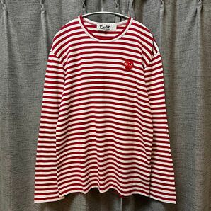 COMME DES GARONS PLAY ボーダー　長袖Ｔシャツ コムデギャルソン プレイ