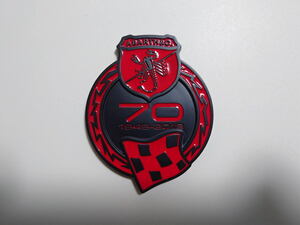  Fiat abarth ABARTH oriented original design solid increase type 70 anniversary memorial metal badge 1 piece body color : red 