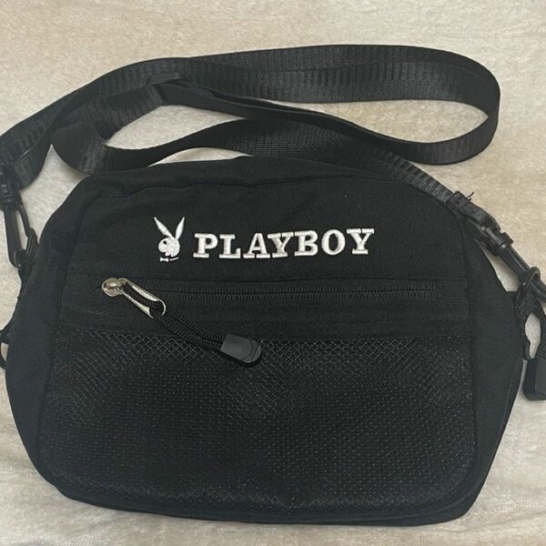 中古【PLAYBOY】プレイボーイ　メッシュポリショルダーバッグ