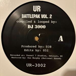 [ Various - UR Battlepak Vol. 2 - Underground Resistance UR-3002 ] Chaos , The Hostile/Mad Mike , The Aztec Mystic/DJ Rolando