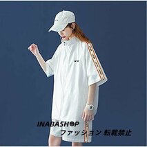 夏 ゆったり ジャージ 2点セット レディース ジップ Tシャツ ショートパンツ ビッグ 半袖シャツ ハーフパンツ セットアップ 五分袖 短パン_画像3