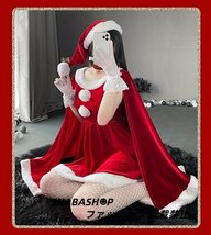 可愛い ケープ付き ワンピース サンタ コスプレ セクシー クリスマス コスプレ セット レディースクリスマス 衣装 仮装 コスチュームセット_画像5