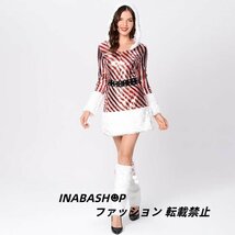 可愛い サンタ コスプレ セクシー 大きいサイズ おしゃれ クリスマス用コスプレ セット レディース クリスマス ワンピース 衣装 仮装_画像6