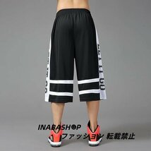 薄軽 大きいサイズ バスケットショーツ バギーショーツ メンズ ハーフパンツ 袴パンツ ショートパンツ 短パン ヒップホップ ゆったり_画像4