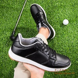..* туфли для гольфа новый товар спортивные туфли cup ru для мужчин и женщин прогулочные туфли спортивная обувь супер-легкий спорт обувь "дышит" . скользить выдерживающий . чёрный 24.5cm