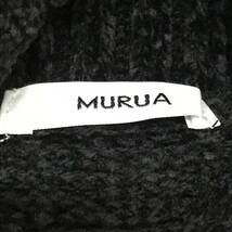 MURUA ムルーア モールオーバーニットワンピース　Fサイズ　ブラック ゆったりシルエット 腰回りさりげなくカバー S5.5-95　USED_画像8