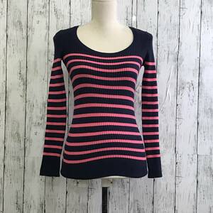 GAP GAP BORDER THINT XXS SIZE NAVY X PINK T-104 Используется