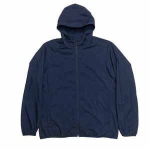 【送料360円】UNIQLO ユニクロ ポケッタブルパーカ 男性用 メンズ XLサイズ ネイビー ウインドブレーカー N-132