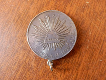 貨幣 硬貨 海外古銭 04 / 銀貨 メキシコ MEXICO LIBERTAD 8レアル 1890 直径:39.0mm 重量:27.6g レア アンティーク_画像1