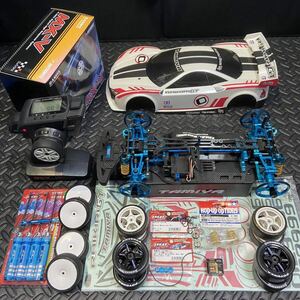 ●TAMIYA TT-01 TRFダンパー他タミヤOP付,イーグルRアルミ,カーボン仕様,サンワ2.4MX-Vプロポ,ライキリメーカー塗装ボディ他●未使用レア