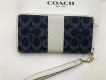 コーチ COACH 長財布 財布 シグネチャー アコーディオンラウンドジップウォレット 新品 未使用 贈り物b141C C4453_画像4