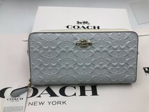 コーチ COACH 長財布 財布 シグネチャー アコーディオンラウンドジップウォレット新品 未使用 贈り物 F54805 e231C_画像1