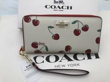 コーチ COACH 長財布 財布 シグネチャー アコーディオンラウンドジップウォレット新品 未使用 贈り物y163 CF406_画像1