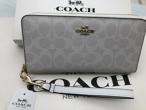 コーチ COACH 長財布 財布 シグネチャー アコーディオンラウンドジップウォレット新品 未使用 贈り物g061C C4452