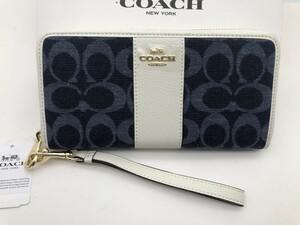 コーチ COACH 長財布 財布 シグネチャー アコーディオンラウンドジップウォレット 新品 未使用 贈り物k141C C4453