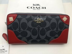 コーチ COACH 長財布 財布 シグネチャー アコーディオンラウンドジップウォレット財布 新品 未使用 贈り物 F53780 k188