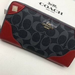 コーチ COACH 長財布 財布 シグネチャー アコーディオンラウンドジップウォレット財布 新品 未使用 贈り物 F53780 p188の画像2