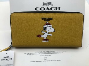 コーチ COACH 長財布 財布 コーディオン ウォレット・スヌーピー モチーフ新品 未使用 贈り物CE715 財布 n090