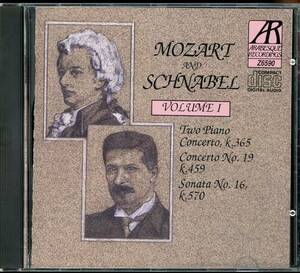 USA盤 シュナーベル モーツァルト 2台のピアノのための協奏曲 ピアノ協奏曲19番 ピアノ・ソナタ16番