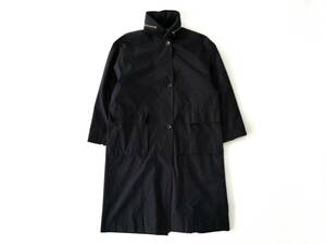 美品 90s Allegri オーバーサイズ コットンナイロン ダークネイビー ジップ セットイン スタンドカラー 日本製 Black Japan Euro Vintage