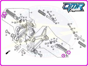 【新品】 ボルト＆カラー (バンクセンサー/ステップ) MC16(後期) NSR250R