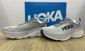 HOKA ONEONE/ホカ オネオネ スニーカー 27cm BONDI 8 WIDE (1127953-SHMS) シャークスキン / ハーバー ミスト ★未使用★