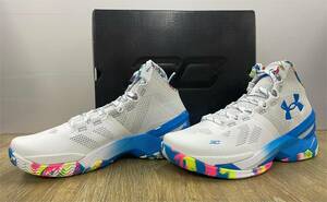 UNDER ARMOUR/アンダーアーマー CURRY 2 SPLASH PARTY シューズ 27cm White/Mojo Pink (3026282-100)★未使用★