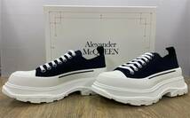 Alexander McQueen/アレキサンダーマックイーン Tread Slick Lace Up (41+) スニーカー (604257W4MV21070) Black×White　★未使用★_画像1