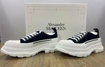 Alexander McQueen/アレキサンダーマックイーン Tread Slick Lace Up (41) スニーカー (611705W4MV21070) Black×White　★未使用★_画像1